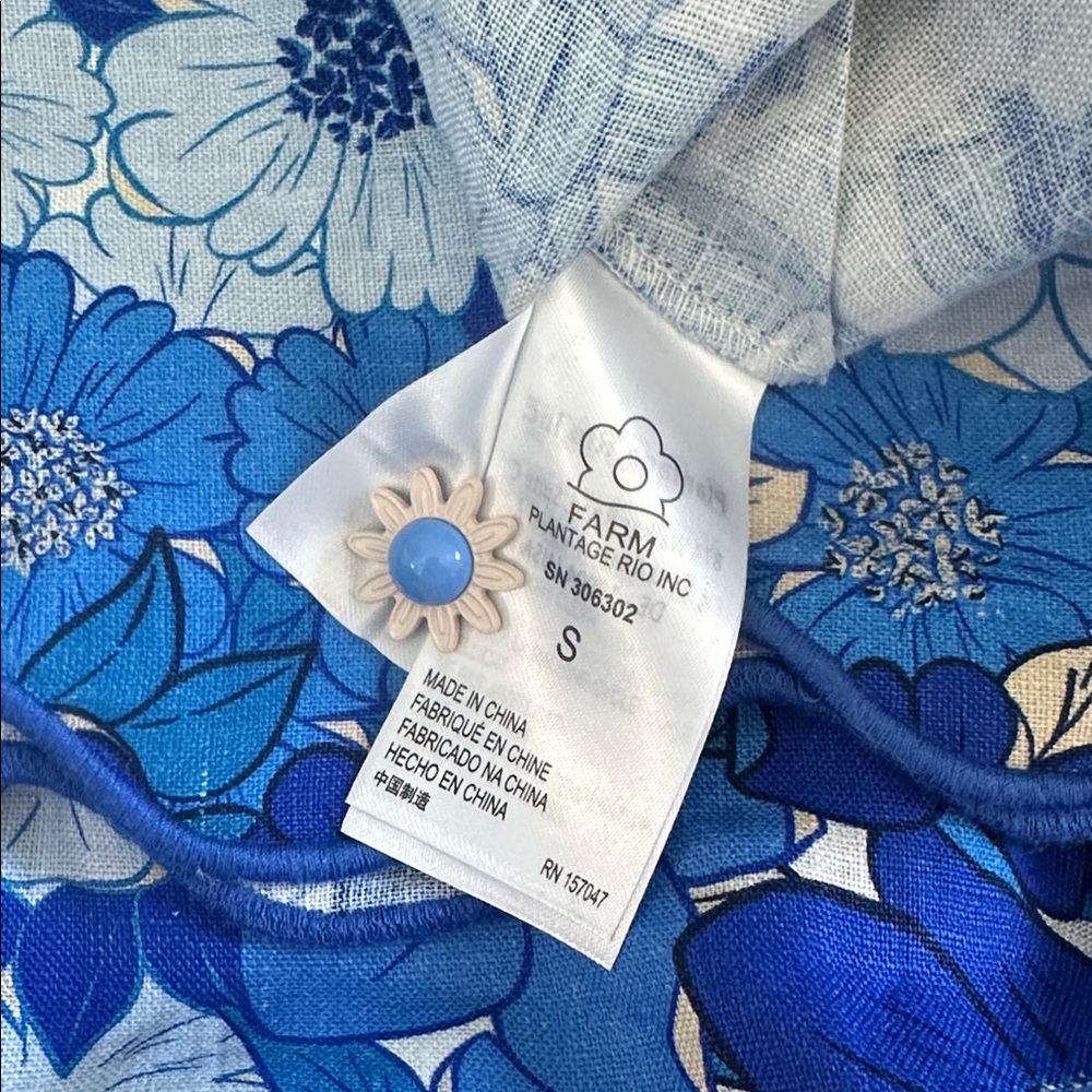 NWT Farm Rio Flower Stripes Top - Picture 4 of 5
